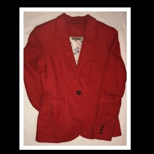 🏷Red Linen Blend KENAR Blazer🛍